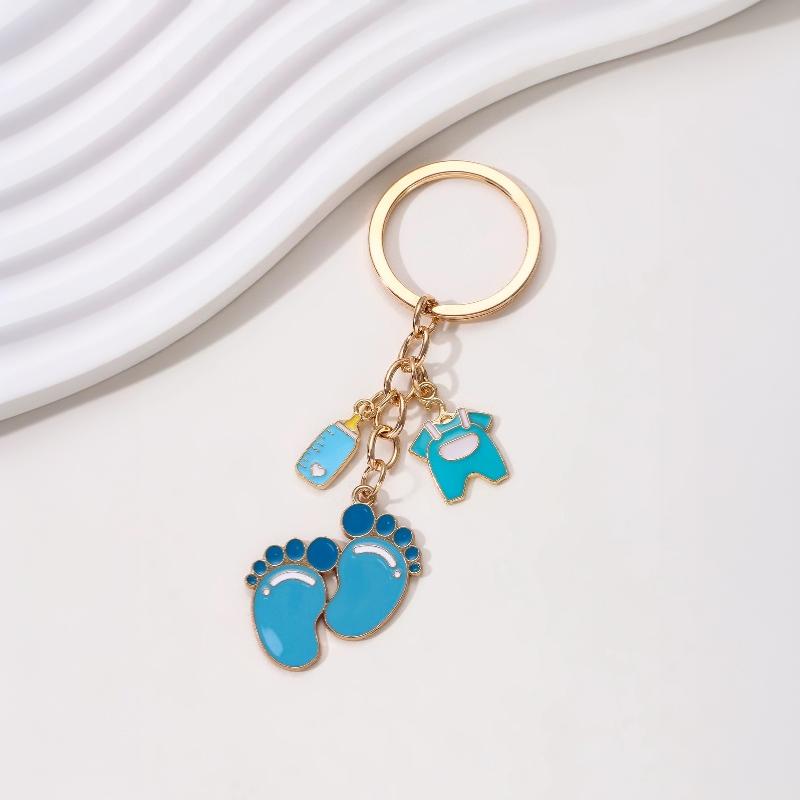 Baby Feet Keychain 5 Sets Per Package Adorable Souvenir for Baby Welcome Party Friendship Gift for Friends