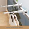 Portable Folding Travel Clothes Rack - Telescopic No-Punch Hanger for Indoor Drying