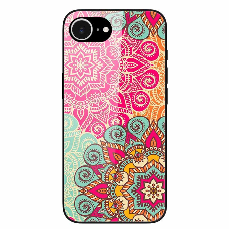 For iPhone 16E 2025 Case Black Bumper Tempered Glass Hard Phone Cases for iPhone16e 16e Back Cover for iPhoneSE SE 2025 Cool New