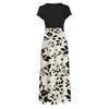 Women's Fashion Casual Loose Printed Round Neck Short Sleeve Long Dresses Short Sleeve Long Dresses