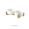 Uato Ceramic Double Pet Bowl Set with Stand