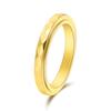 Diamond Cut Women Narrow Band Rotating Ring Stainless Steel Minimalist 18K Gold Jewelry