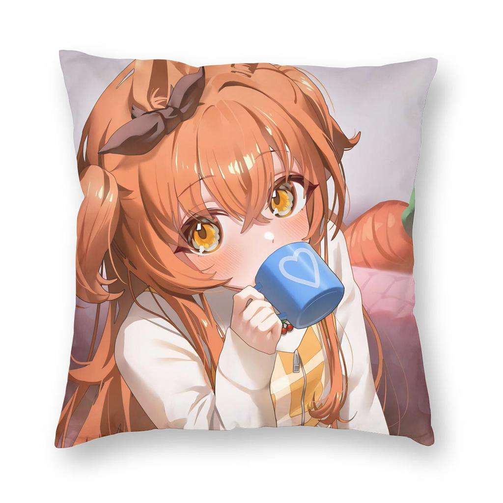 Umamusume Pretty Derby Mejiro Pillowcase Soft Polyester Cushion Cover Decoration Pillow Case Cover Home Square 45*45Cm