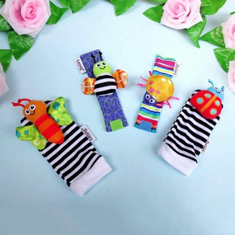 Lamaze Rattle Set Beautiful Baby Sensory Toy Cozy Socks And Soft Plush Wrist Rattles