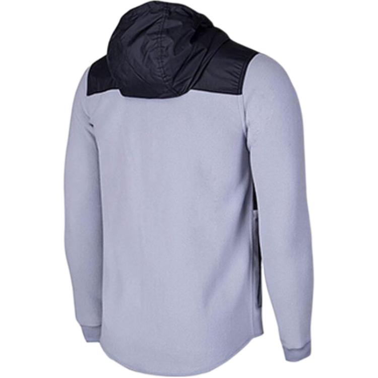 Nike Logo Printed Color Block Hooded Casual Jacket Men Jacket Blue Black 679417-012