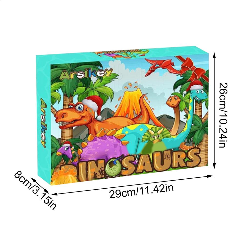 Christmas Countdown Dinosaur Calendar Kids Christmas Countdown Calendar Advent Calendar DIY Tyrannosaurus Rex Dinosaur Toy Set 24pcs