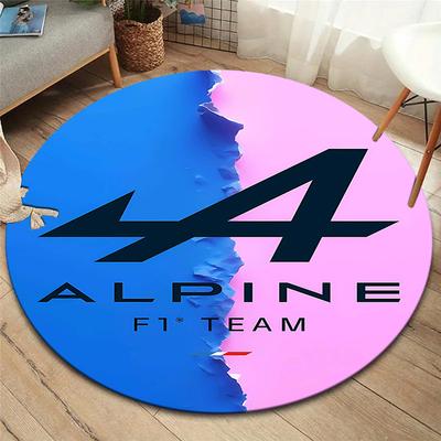 Alpine F1 Round Area Rug,Carpet Rug for Living Room Bedroom Sofa Playroom Decor,Non-slip Floor Mat
