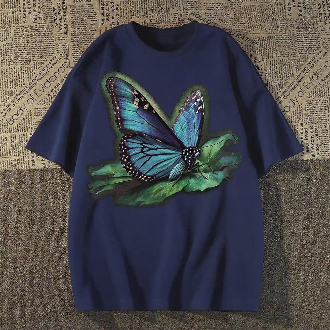 

2025 American Devil Style Printed Short-sleeved Summer Casual Fashion Top Crew Neck Cotton Cool Breathable T-shirt 4XL