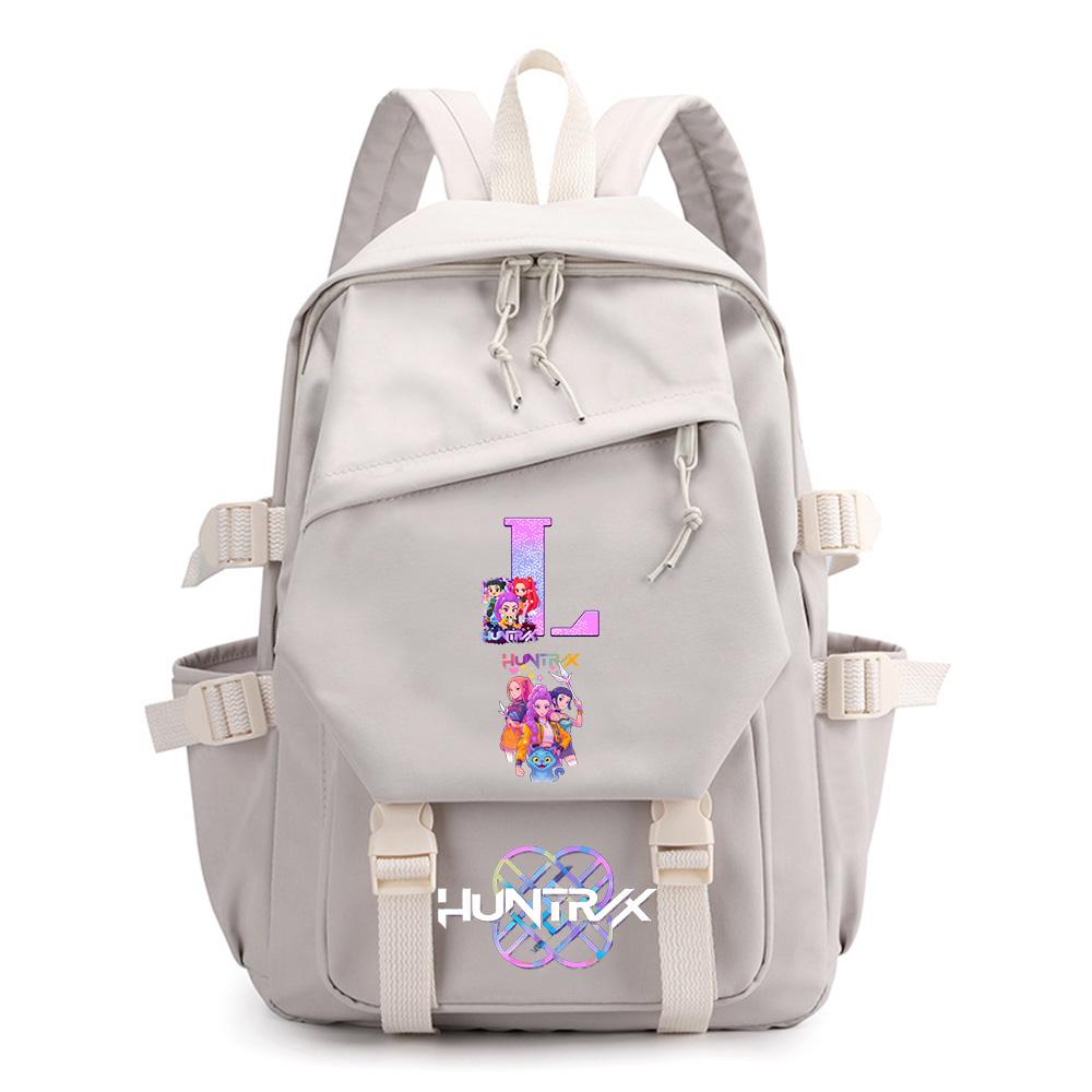 Anime English Letter A-Z Printed Backpack for Teenager Student Girl Boy Back To School BookBag Men Women Travel Bag Mochila