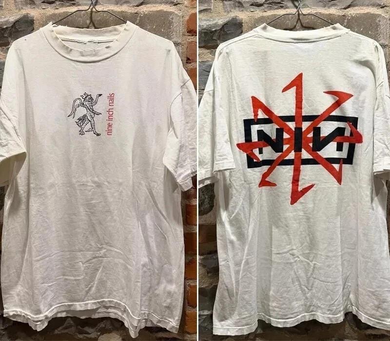 1995 Nine Inch Nails Devil Monkey T shirt 2 Side White Unisex T-shirt Unisex T-Shirt S
