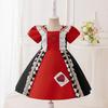 Queen of Hearts Girls’ Cosplay Dress for Alice In Wonderland Role-Playing