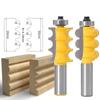 1/2PC Triple Bead & Triple Flute Large Molding Router Bits Set Line Knife 8mm 12mm 1/2inch Shank Woodworking Cutter
