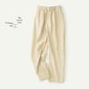 Herren Japanische Retro Leinenhose - Leicht, Atmungsaktiv, Lockeres Gerades Bein, Baumwollmischung, Lässige Lange Hose, Übergröße Verfügbar