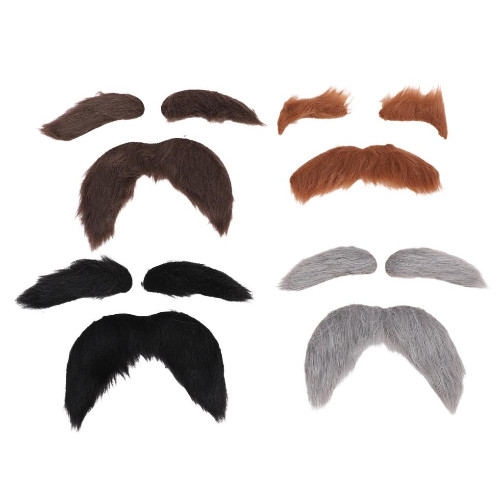 Fake Mustache And Eyebrows Self Adhesive Old Man Mustache and Eyebrows Cosplay Costume Accessories for Festival Party 4