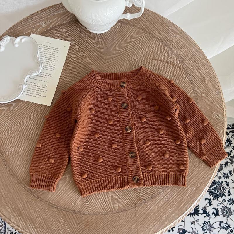 

Ka You Dou Kids Handmade Pom-Pom Knitted Cardigan 66CM