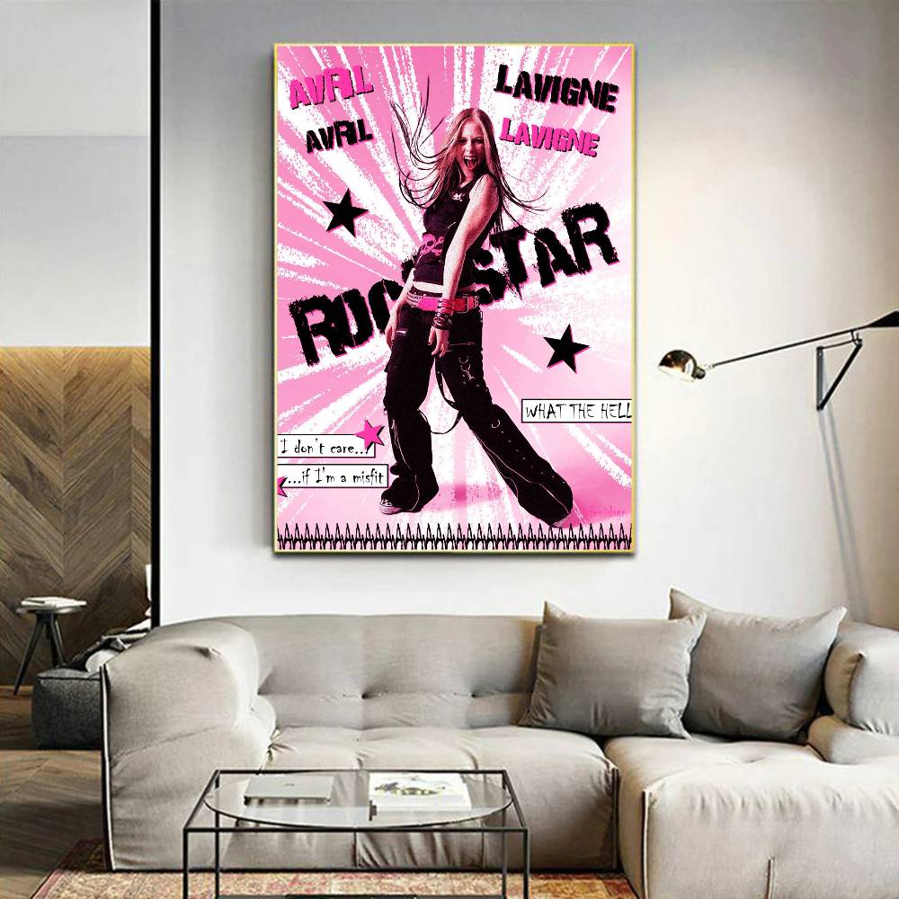 A-Avril Singer R-Ramona Lavigne Film Klebrige Poster Retro Kraftpapier Aufkleber DIY Zimmer Bar Café Ästhetische Kunst Wandmalerei