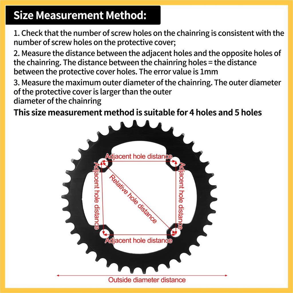 BULLSPANN Motorcycle Crankset Chainwheel Protector Chainwheel Protection 56 Replacement Cover, Cover, 52, 53, Teeth, Black/Clear, Part/Accessory.