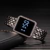 Women's Watches Top Luxury Rhinestone Digital Watches for Woman Fashion Steel Ladies Wristwatches Electronic Clock montre femme