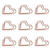 100Pcs Paper Clips Rose Gold Unique Shape Electroplating Process Lightweight Portable Metal Paperclip with Storage Box