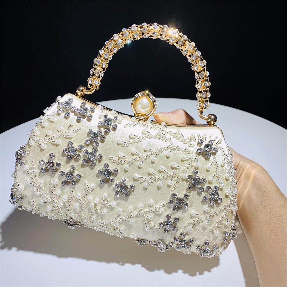 

Women s Evening Bag Handbag with Chain Elegant Shoulder Bag Clutch Purse for Wedding Party Prom Crossbody Bag Small Tote Bag for Women Handle Satchel one size золотой