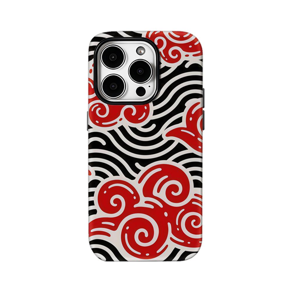 

Oriental Cloud Wave Phone Case for IPhone 17AIR 16E 16 15 14 13 12 11 17 Pro Max Plus Double-layer Back Cover IPHONE17PRO