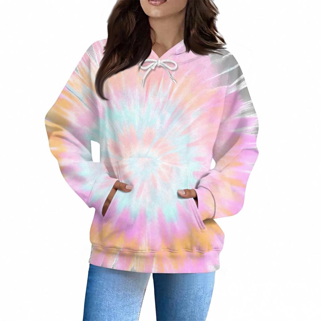 Damenmode Täglicher Lässiger Hoodie Langarm Bedrucktes Oberteil