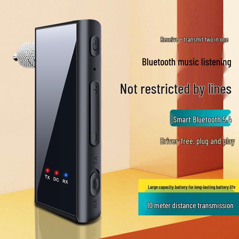 

3.5mm Bluetooth 5.4 Dual Audio Receiver & Transmitter with AUX & Card Slot T22