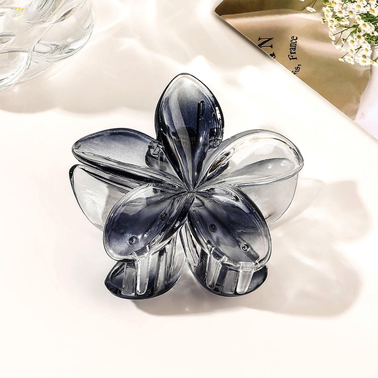 Plumeria Hair Clip Large High-grade Gradient Flower Hair Clip 1pc One Size