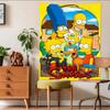 Niedlicher Cartoon The Simpsons Party Vinyl-Hintergrund Wandtuch Babyparty Kindergeburtstag Party Dekoration