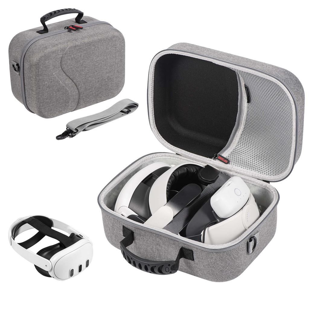 Carrying Case VR Headset Gaming Accessories Storage Lightweight Portable Travel Case Storage Bag With Shoulder Strap Compatible For Meta Quest 3 VR