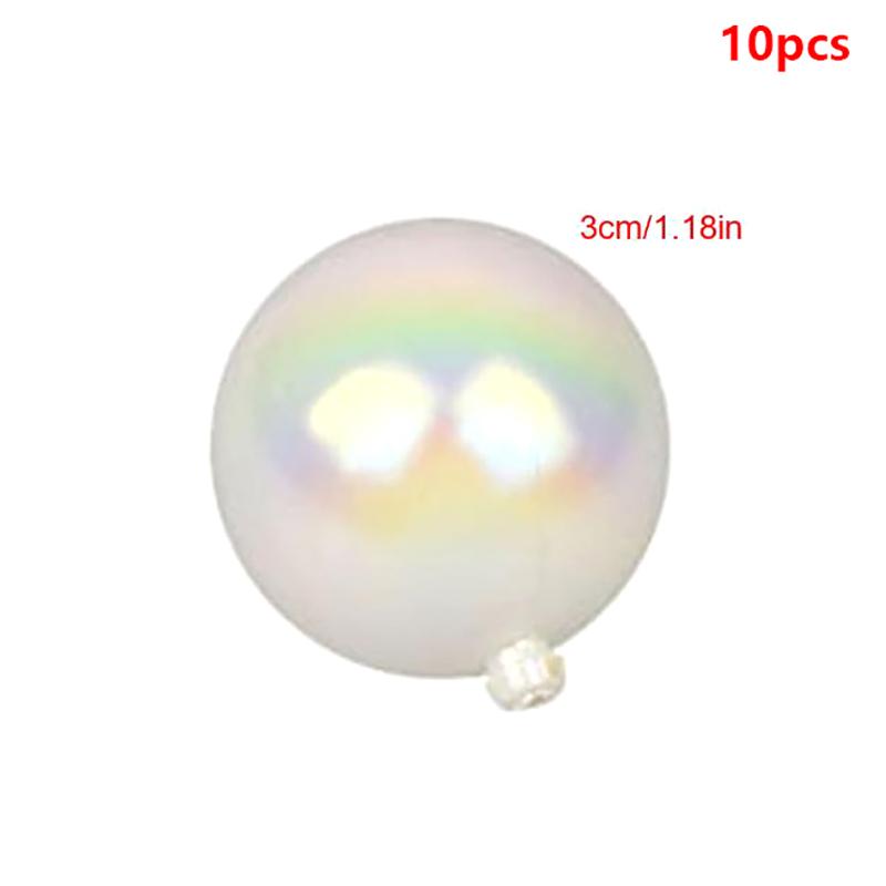 10Pcs Colorful Ball Cake Topper Transparent Balloon Cupcake Diy Decoration For Birthday Party Wedding
