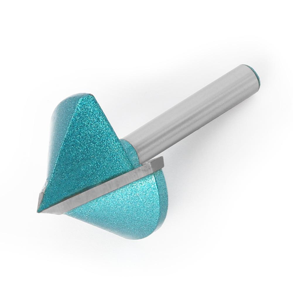 6 Handle Industrial Grade 90 Degree V Knife Slotting Knife, Woodworking Corner Knife, Engraving Machine Tool Head Trimming Machine Tool Head Alloy