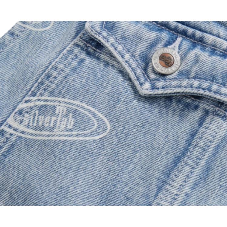 Jardineira Jeans Levis Silver Label Casual com Estampa de Logo para Mulher Jardineira Azul A7649-0000