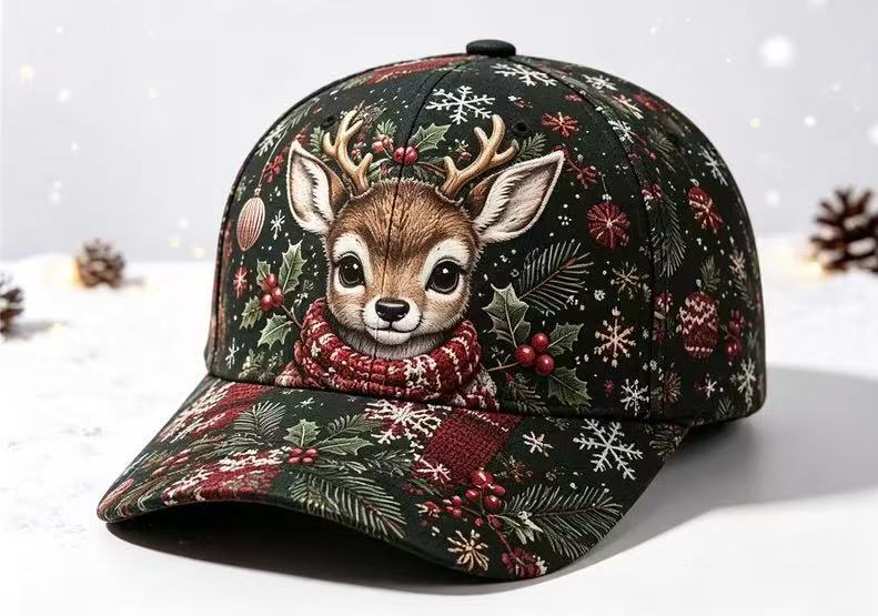 Exclusive for Red Christmas Hats, Santa Hats, Adults, Children, Digital Printing Casual Design