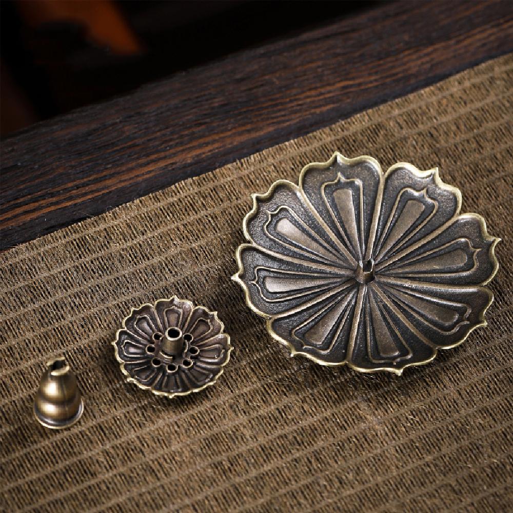 1Pcs Porous Lotus Zen Line Incense Insertion Incense Holder Sandalwood Burner Lncense Plate Tray Retro Home Decorations 7