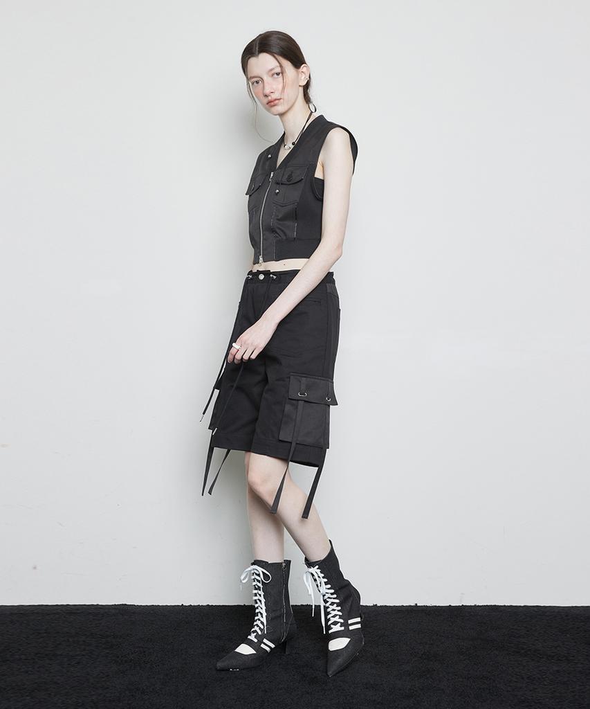 LARTIGENT L3 Ribbon Pocket Short(Black)