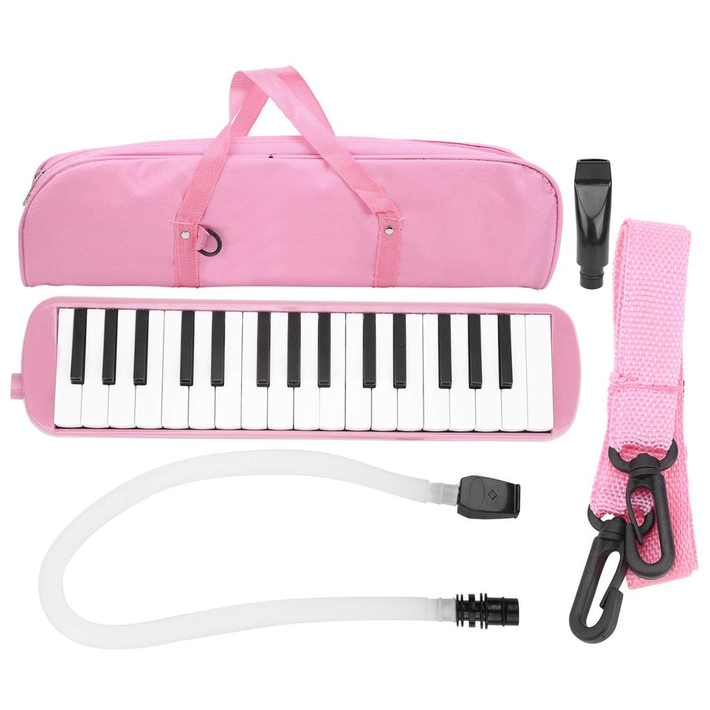 Beginner's Melodica, 32-Key Melodica, Suitable for Kindergarten (Pink)