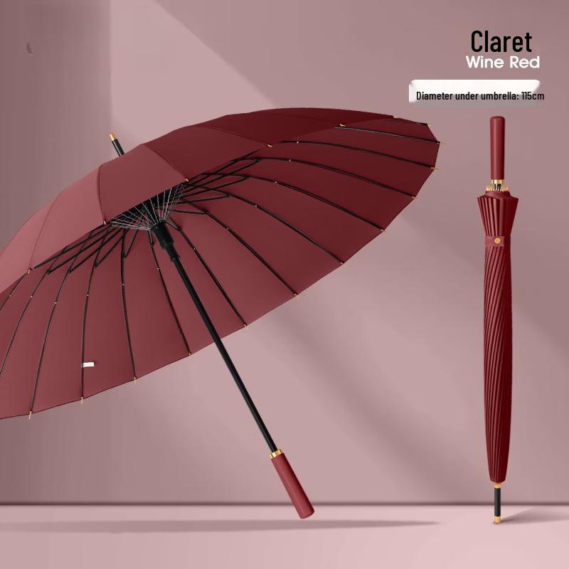Premium 24-Rib Semi-Automatic Straight Umbrella