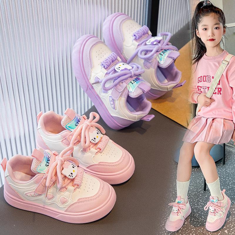 Girls' Sports Shoes, Fashionable Cartoon Casual Shoes for Older Children, Girls' sneakers2026New Spring Trendy Children's Sneakers