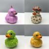 Whimsical Vegetable Duck Resin Sculpture For Home Decor And Collectors