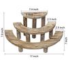 Practical-3-Layer Wooden Cupcake Rack Layered Cupcake Display Rack Semi-Circular Dessert Cake Rack