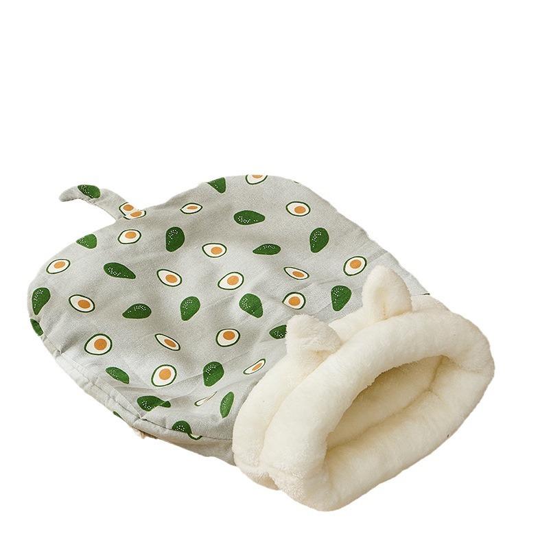 Cat Nest Winter Warm Kitten Sleeping Bag Semi Enclosed Dog Nest House Deep Sleep Pussycat Quilt Bedding Puppy