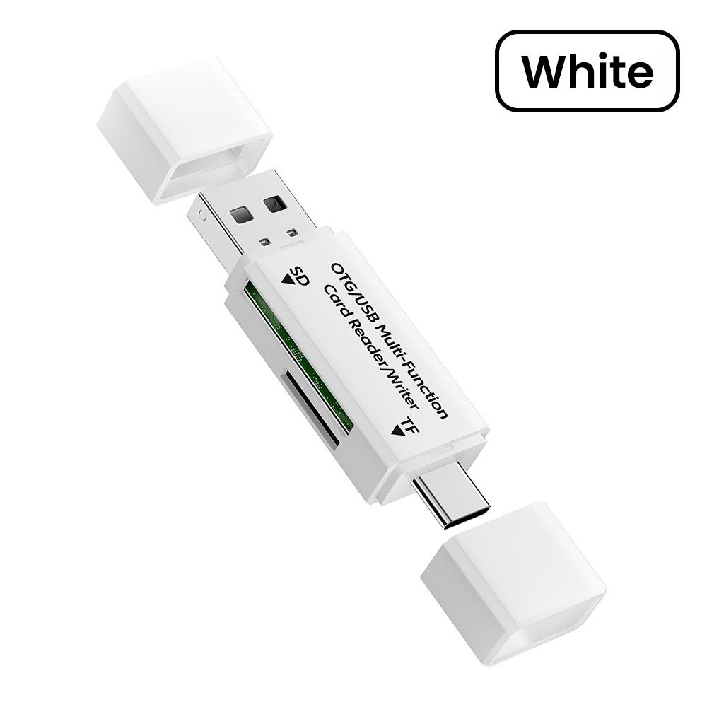2 in 1 Card Reader Adapter USB 2.0 Type C To SD TF Memory Card Reader Converter For iPhone 15 16 Samsung Huawei Xiaomi PC Laptop
