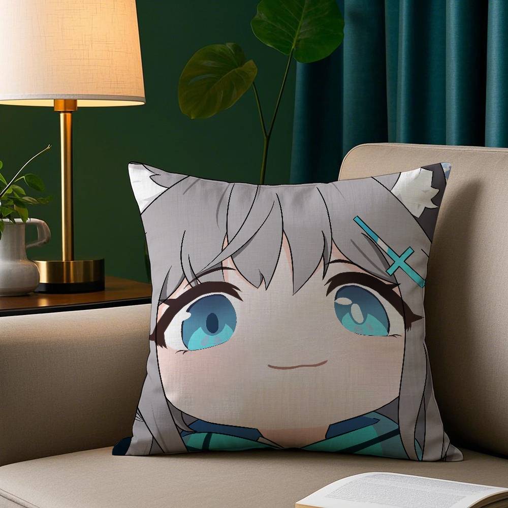Anime Cute B-Blue Archive Pillow Case Plush Fabric Soft Pillowcase Double Sided Print Sofa Cushion Cover Throw