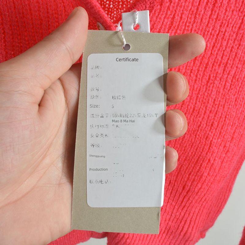 French Simplicity V Neck Sweaters Cardigan Women's Clothes Spring and Autumn Slim Fit Short Button Outer Long-Sleeves Coat Top