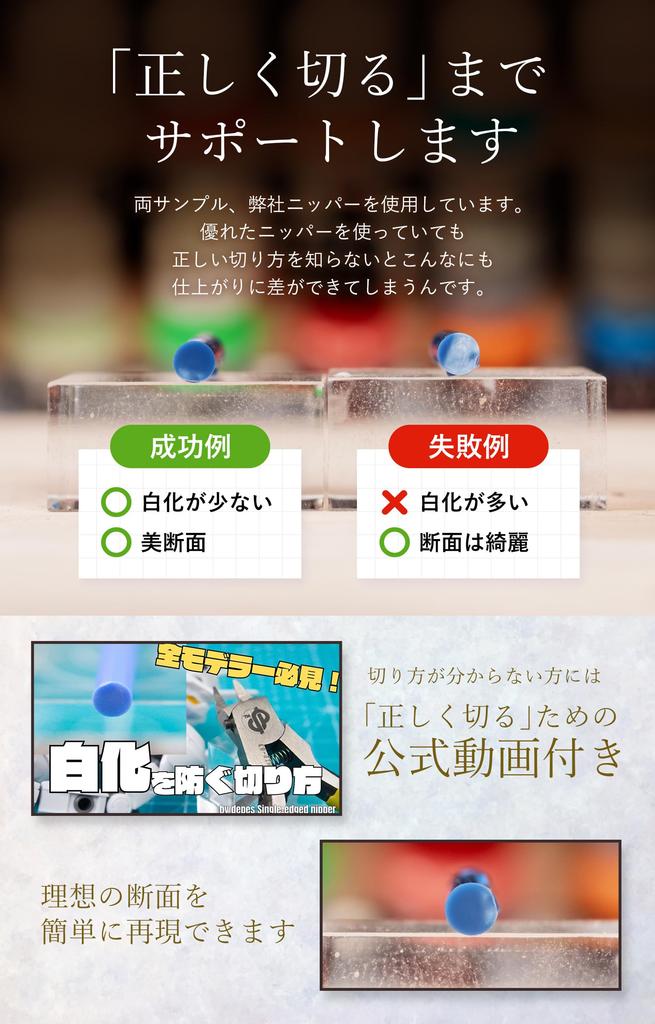 DePes Nippers Beautiful Cross Kataba Nippers Video for Plastic Models Gray Thin-Blade [Achieve Sections] [Care Included] (Ultra-Thin (0.12mm) & Lime)