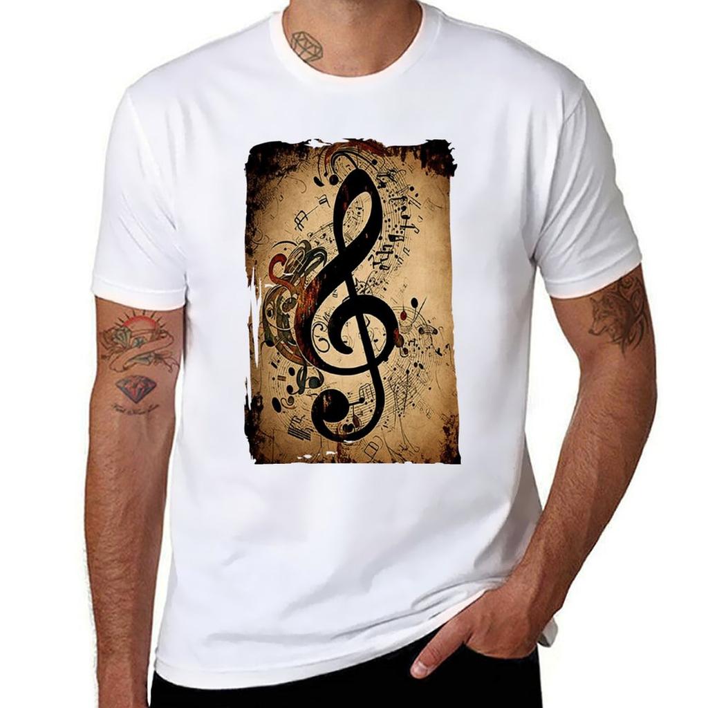 Abstract color treble clef TShirt t shirt personalised Unisex t shirt cotton high quality t shirts with prints Tshirt