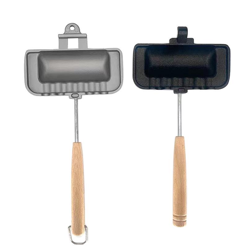 Dual-Sided Little Shell Gas Toaster & Detachable Frying Pan for Bread and Sandwiches