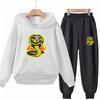 Children's Hoodie+Pants Black Children Cobra Stamp Coat Boys Girls Hoodie Tops Leisure Sweatshirt Toddler 3-12 Year Clothing