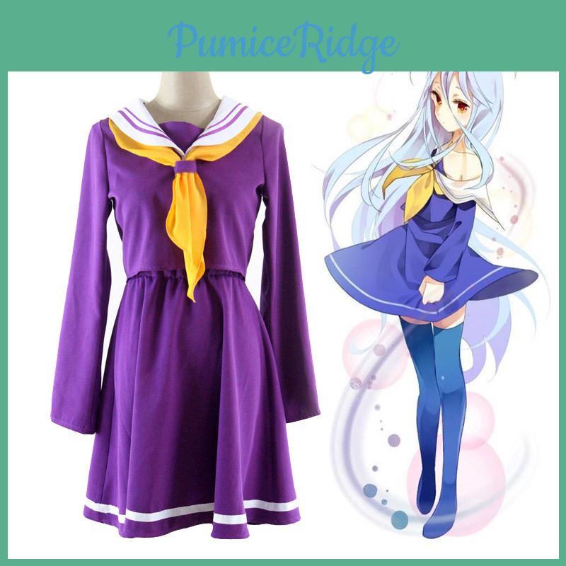 Unique No Game No Life Shiro Cosplay Dress Shirt Set With Charming Tie And Accessories